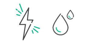 Energy and water icon