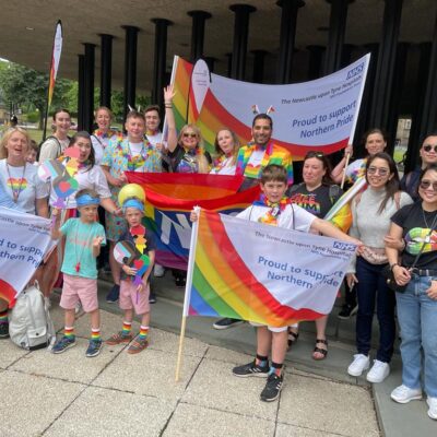 Group of staff at Pride